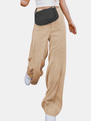 High Waist Wide Leg Pants Casual Trousers