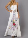 Ethnic Bohemian Print Spaghetti Straps Maxi Dress