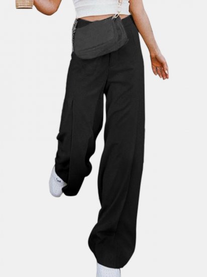 High Waist Wide Leg Pants Casual Trousers - Click Image to Close