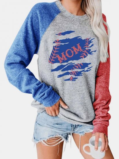 Cartoon Printed Long Sleeve O-neck Sweatshirt For Women - Click Image to Close