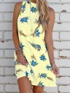 Floral Print Sleeveless Backless Casual Dress For Women