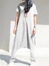 Casual Drop-crotch Zipper Hooded Jumpsuit