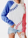 Cartoon Printed Long Sleeve O-neck Sweatshirt For Women