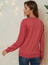 Fish Letter Print O-neck Long Sleeve Casual Sweatshirt For Women