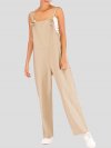 Solid Color Straps Loose Casual Jumpsuit