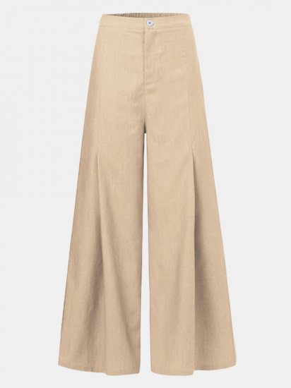 High Waist Wide Leg Pants Casual Trousers - Click Image to Close